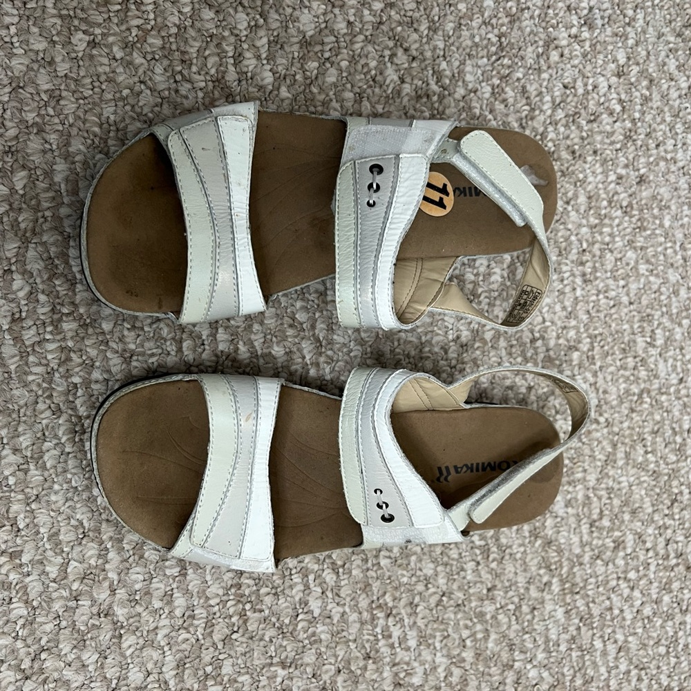Romika Fidschi Two Strap Sandals White Women’s Size 11 - Picture 1 of 7